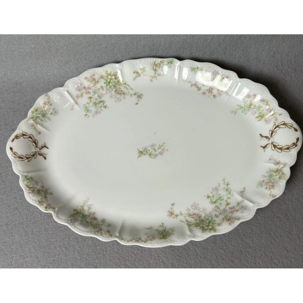 VTG Haviland The Princess Schleiger 57b Limoges France Oval Platter Floral